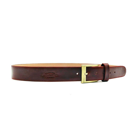Verbo rojo cinturon de cuero hecho a mano  - Cooperative Handmade