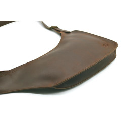 Toba marrón graso bolso de hombro de cuero hecho a mano - Cooperative Handmade