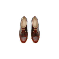 Pour Cecile rojo zapatos de cuero hechos a mano - Cooperative Handmade