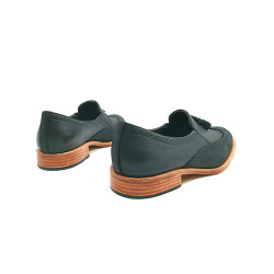 Chloe bi negro zapatos de cuero hechos a mano - Cooperative Handmade