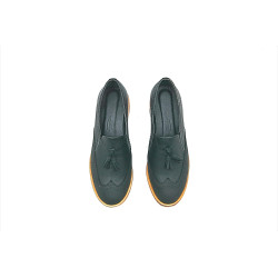 Chloe bi negro zapatos de cuero hechos a mano - Cooperative Handmade