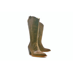 Pour Nina Tall cerato camel botas de cuero hechas a mano - Cooperative Handmade