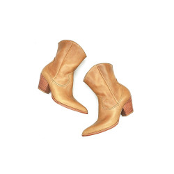 Pour Nina ranger caramelo botas de cuero hechas a mano - Cooperative Handmade