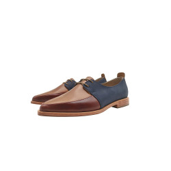 Luna versión Lima álamo caramelo graso azul ranger rojo zapatos de cuero hechos a mano - Cooperative Handmade