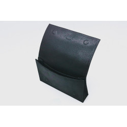 Ona negro mate bolso de mano de cuero hecho a mano - Cooperative Handmade