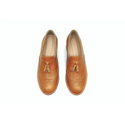 Chloe Caramelo zapatos de cuero hecho a mano - Cooperative Handmade