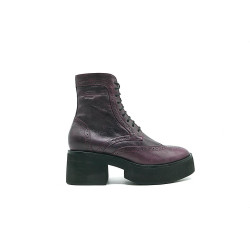 Coco Platform morado zapatos de cuero hecho a mano - Cooperative Handmade
