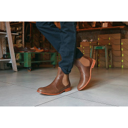 Hache camel zapatos de cuero hechos a mano - Cooperative Handmade