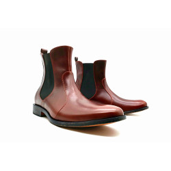 Hache rojo zapatos de cuero hechos a mano - Cooperative Handmade